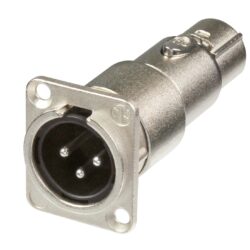 Neutrik NA3MDF XLR Male-Female Feedthrough Adapter For Panel Mount