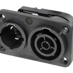 Neutrik NAC3PX-TOP Appliance Inlet-Outlet Combination, 1/4" Flat Tab Terminals