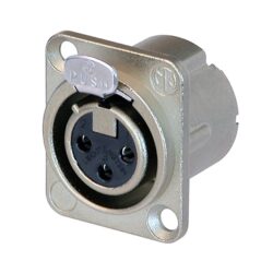 Neutrik NC3FD-LX 3 Pole Female Receptacle, Solder Cups, Nickel Housing, Silver Contacts