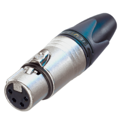 Neutrik NC4FXX 4 Pole Female Cable Connector, Nickel Housing, Silver Contacts