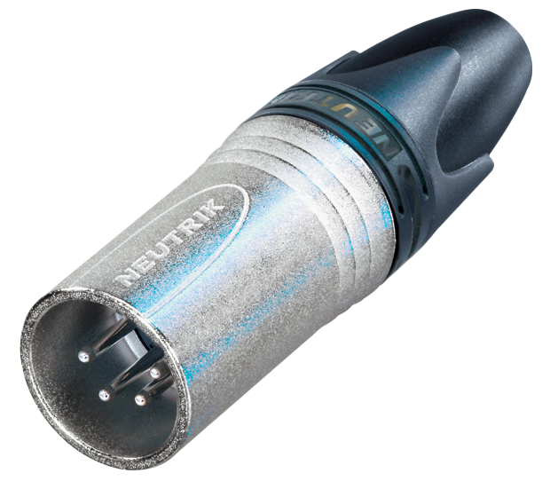 Neutrik NC4MXX 4 Pole Male Cable Connector, Nickel Housing, Silver Contacts