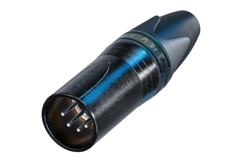 Neutrik NC5MXX-BAG 5 Pole Male Cable Connector, Black Metal Housing, Silver Contacts