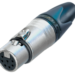 Neutrik NC7FXX 7 Pole Female Cable Connector, Nickel Housing, Silver Contacts