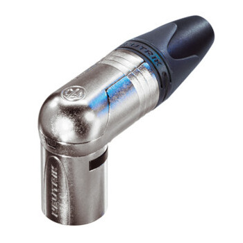 Neutrik NC3MRX 3 Pole Right Angle Male Cable Connector, Nickel Housing, Silver Contacts