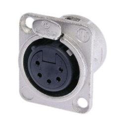 Neutrik NC5FD-L-1 5 Pole Female Receptacle, Solder Cups, Nickel Housing, Silver Contacts