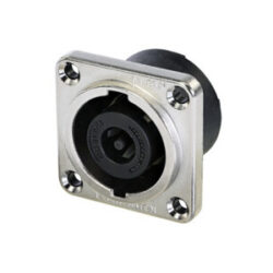 Neutrik NL8MPRXX 8 Pole Male Chassis Connector, Metal Square G-Size Housing, Countersunk Thru Holes, 3/16&ldquo; Flat Tabs