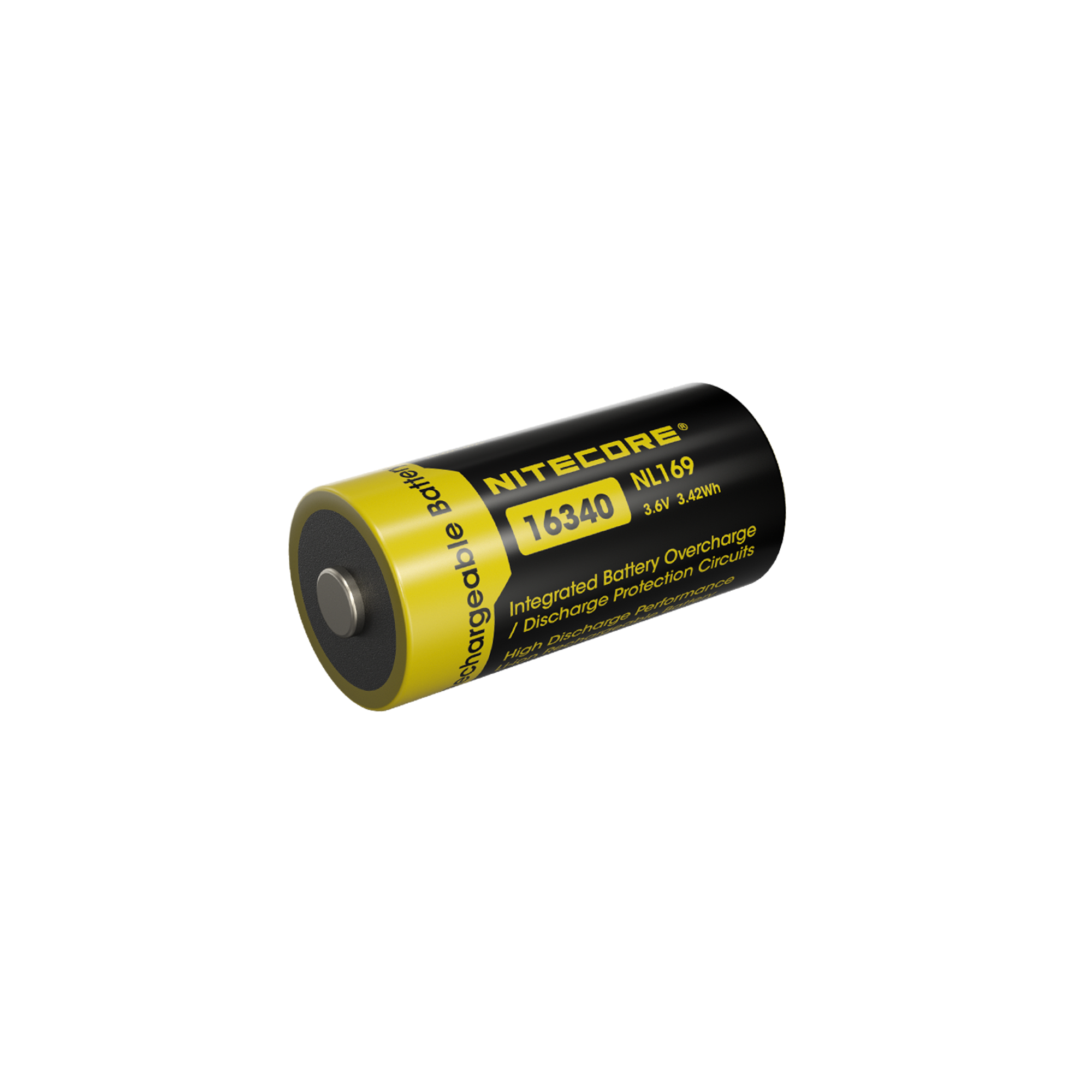 Nitecore NL169 950mAh Rechargeable RCR123A 16340 Battery