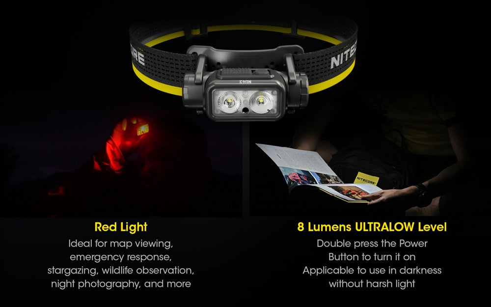 Nitecore NU43 1400 lumens Lightweight USB-C Rechargeable Headlamp