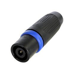 Neutrik NLT4MXX-BAG 4 Pole Male Cable Connector, Black Metal Housing, Chuck Type Strain Relief