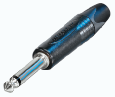 Neutrik NP2X-BAG 2 Pole 1/4" Professional Phone Plug, Nickel Contacts, Black Shell