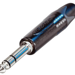 Neutrik NP3X-BAG 3 Pole 1/4" Professional Phone Plug, Nickel Contacts, Black Shell