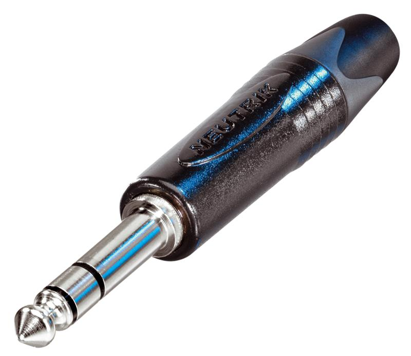 Neutrik NP3X-BAG 3 Pole 1/4" Professional Phone Plug, Nickel Contacts, Black Shell