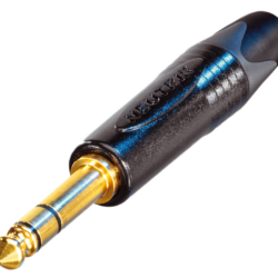 Neutrik NP3X-B 3 Pole 1/4" Professional Phone Plug, Gold Contacts, Black Shell