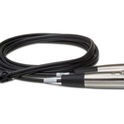 Hosa CYX-405F Camcorder Microphone Cable, Dual XLR3F to Right-angle 3.5 mm TRS, 5 ft