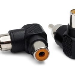 Hosa GRA-259 Right-angle Adapters, RCA to Same, 2 pc