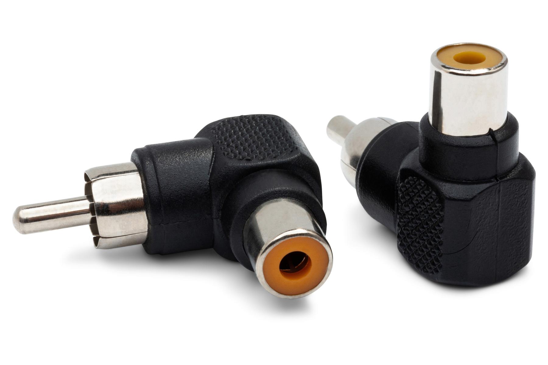 Hosa GRA-259 Right-angle Adapters, RCA to Same, 2 pc