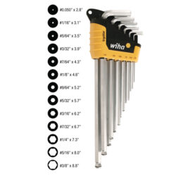Wiha 66991 13 Piece MagicRing Ball End Hex L-Key Set – Inch
