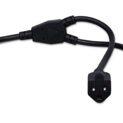 Hosa YAC-406 Power Extension Y Cable, Dual NEMA 5-15R to NEMA 5-15P, 14 AWG x 3 OFC