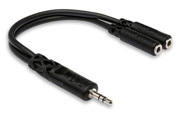 Hosa YMM-232 Y Cable, 3.5 mm TRS to Dual 3.5 mm TRSF