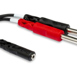 Hosa YMP-434 Stereo Breakout, 3.5 mm TRSF to Dual 1/4 in TS
