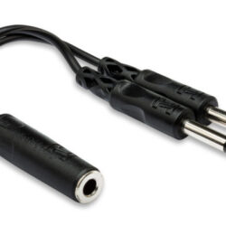 Hosa YPP-106 Y Cable, 1/4 in TSF to Dual 1/4 in TS
