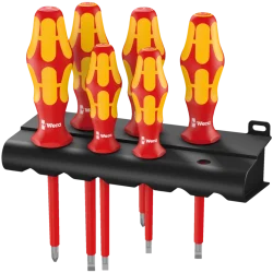 Wera 160 i/6 Rack Screwdriver set Kraftform Plus Series 100 + Rack