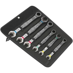 Wera 6000/6002 Joker 6 Set 1 Ratcheting combination / double open-end wrenches set