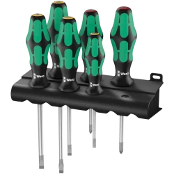 Wera 334/6 Rack Screwdriver set Kraftform Plus Lasertip and rack