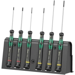 Wera 2035/6 A Screwdriver set and rack for electronic applications