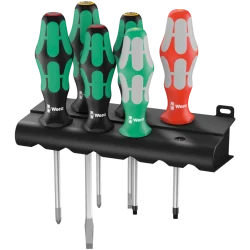 Wera 334/368/6 Screwdriver set and rack