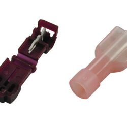 JT&T 2129H 22-18 AWG Push-On T-Tap Splice, Male Disconnect Sets, Red