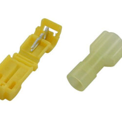 JT&T 2131H 12-10 AWG Push-On T-Tap Splice, Male Disconnect Sets, Yellow