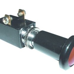 JT&T 2670F 15 AMP @ 12 Volt S.P.S.T. Push-Pull Switch, Red