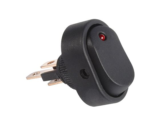 JT&T 16 AMP @ 12 Volt Illuminated On/Off Oval Rocker Switch LED