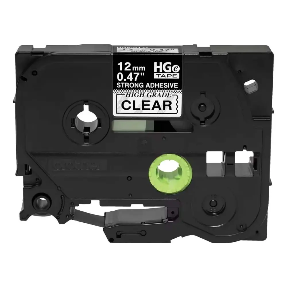 Brother HGeS1315PK BLACK on CLEAR HGe Tape-EX Strength, 5PK .47''