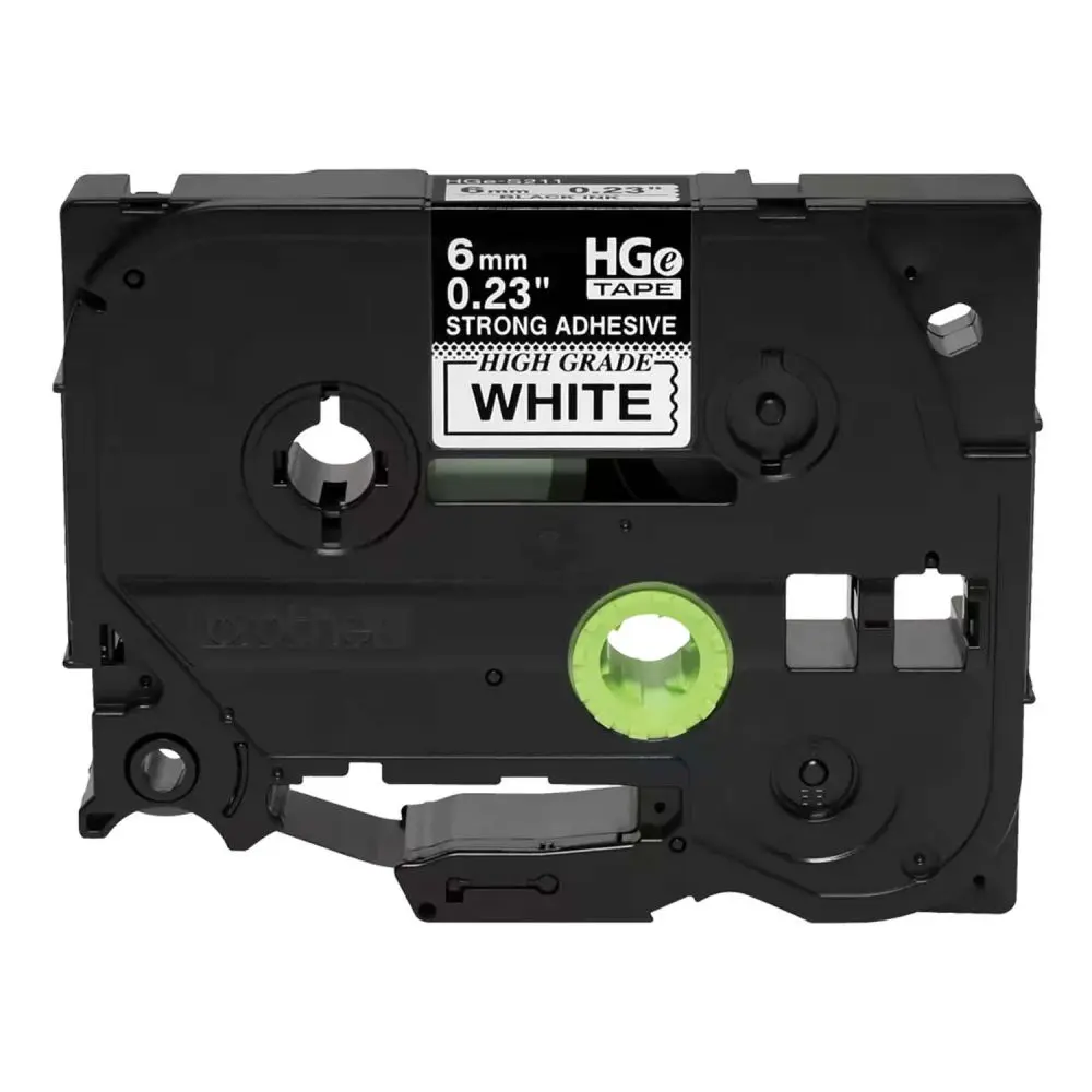 Brother HGeS2115PK BLACK on WHITE HGe Tape-EX Strength, 5PK .23''