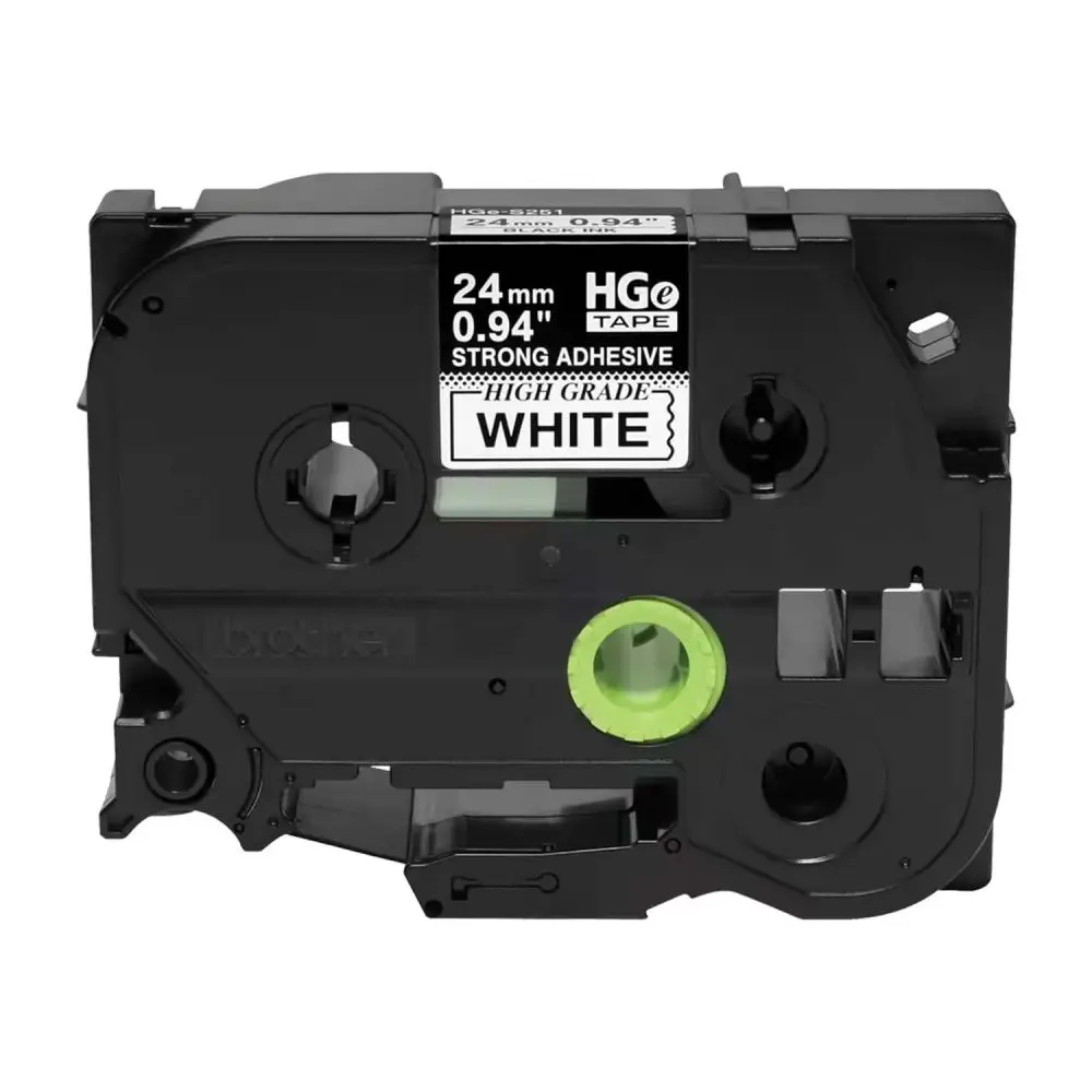 Brother HGeS2515PK BLACK on WHITE HGe Tape-EX Strength, 5PK .94''