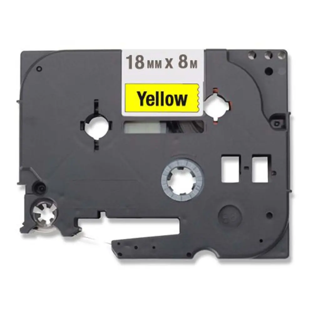 Brother HGeS6415PK BLACK on YELLOW HGe Tape-EX Strength, 5PK .7''