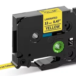 Brother TZe631G P-Touch Tape, BLACK on YELLOW, Standard, ½''